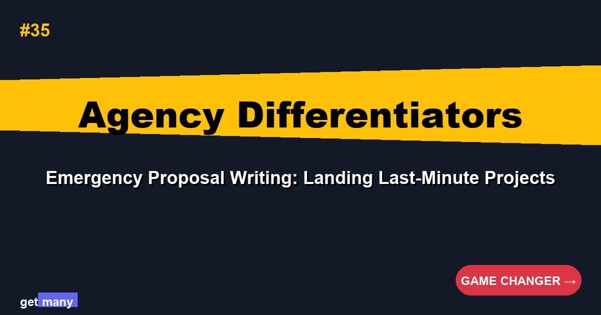Emergency Proposal Writing: Landing Last-Minute Projects